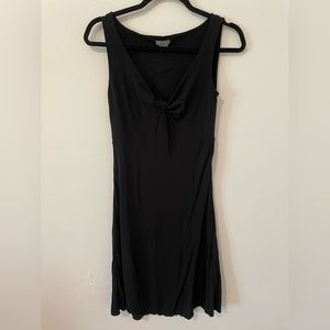 Ann Taylor black dress with knot style detailing